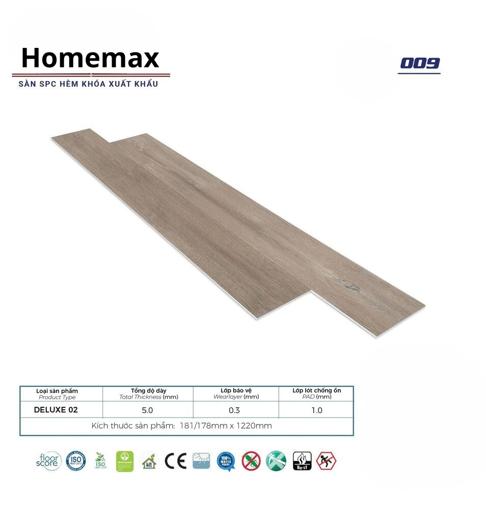 Sàn nhựa Home Floor 009